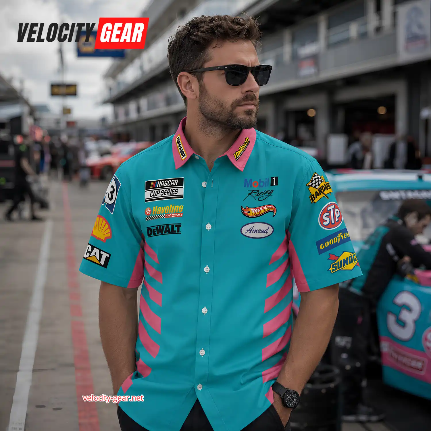 Racing Team Button-Down Shirt β Pit Crew Inspired Motorsport Style alternate view